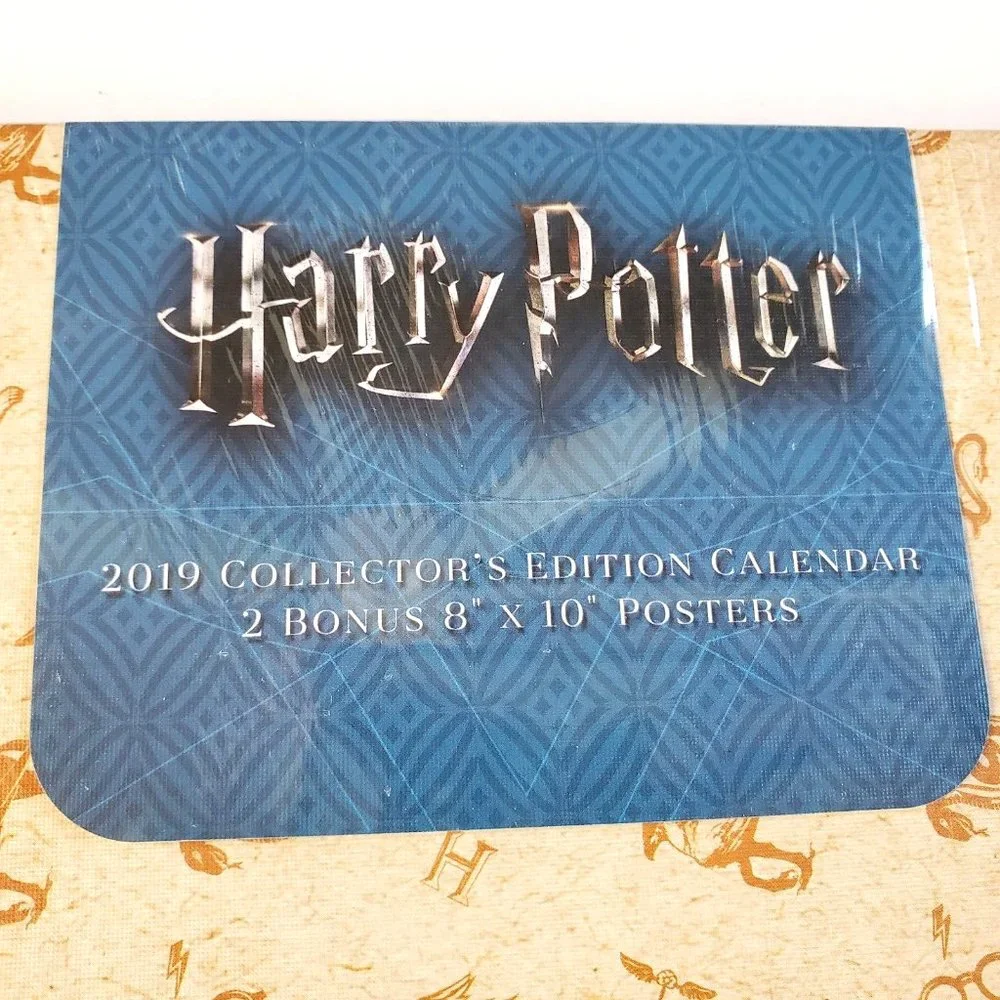 Harry Potter 2019 Collector's Edition Calendar Plus 2 Bonus 8 x 10 Posters NEW